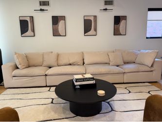Wall art with lighting ($150) & Coleman 4 piece modular couch ($750)