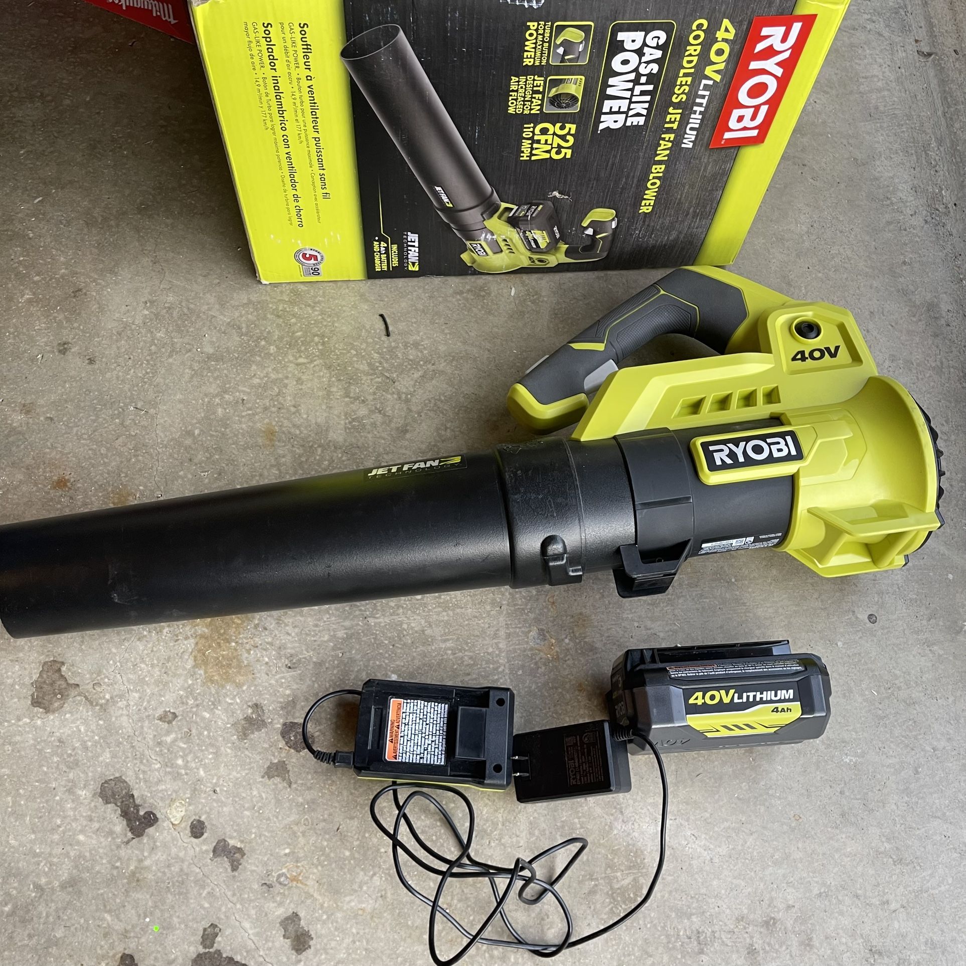 Ryobi 18v Brushless Jet Fan Blower Kit