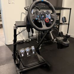 Logitech G29 steering wheel, shifter, stand ps4 ps5