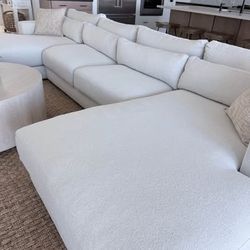 Crate and Barrel Luxury Modular Sectional | Oversized Performance Fabric Sofa | original $5600
