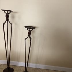Fireplace candle holders