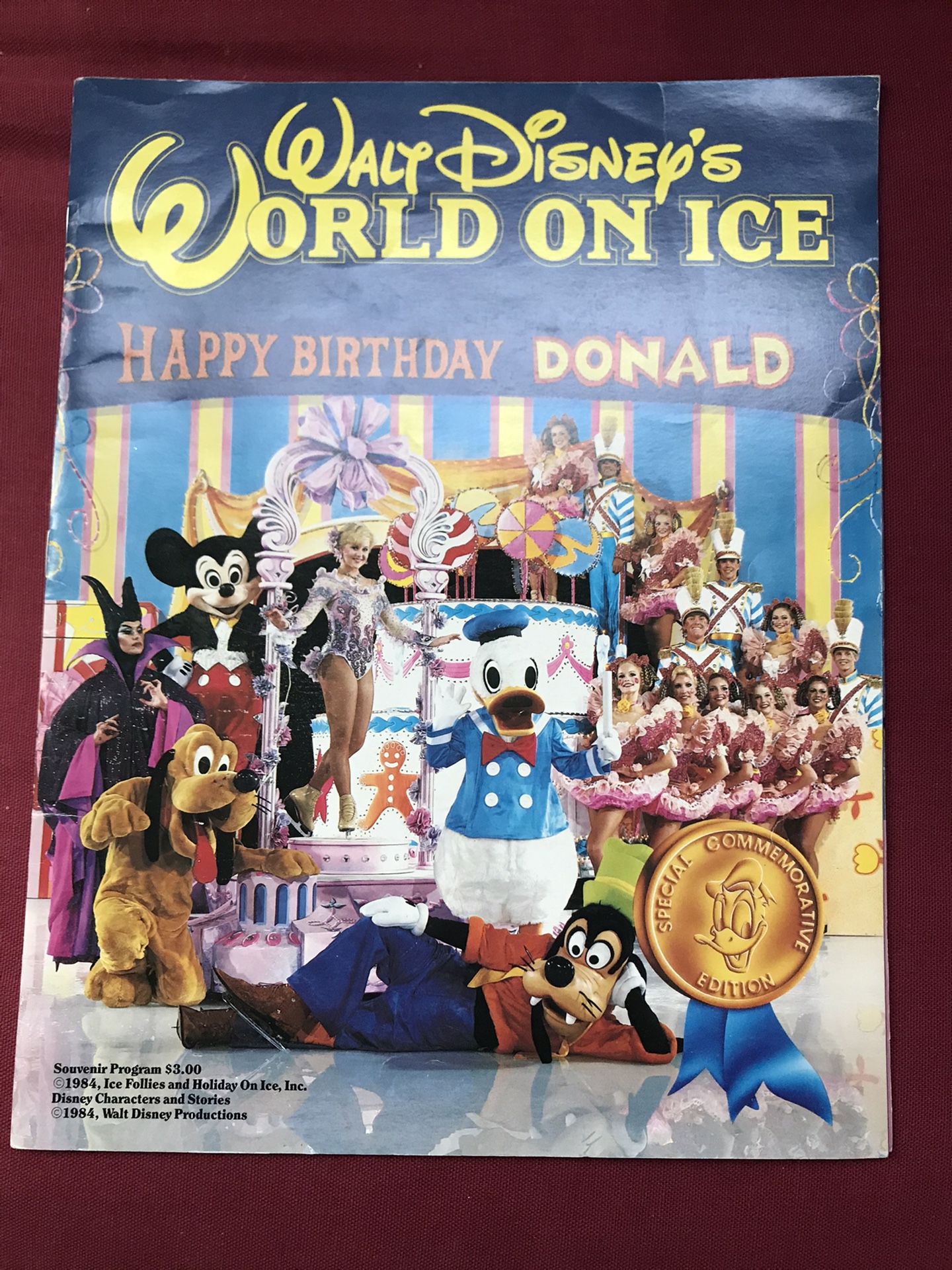 Walt Disney's World on Ice Happy Birthday Donald 1984 Souvenir Program