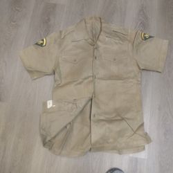 Vintage 1950 Khaki Army Shirt