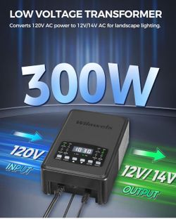 Transformer, 120VAC to 12/14V AC Low Voltage Transformer with Timer