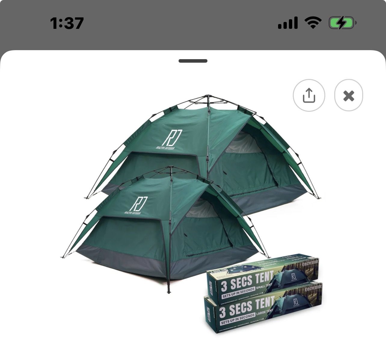 Reactive Outside Tents. Yes There Are Three Tents