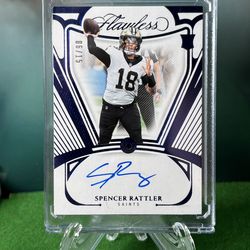 Spencer Rattler Flawless Rookie Auto /15 Saints