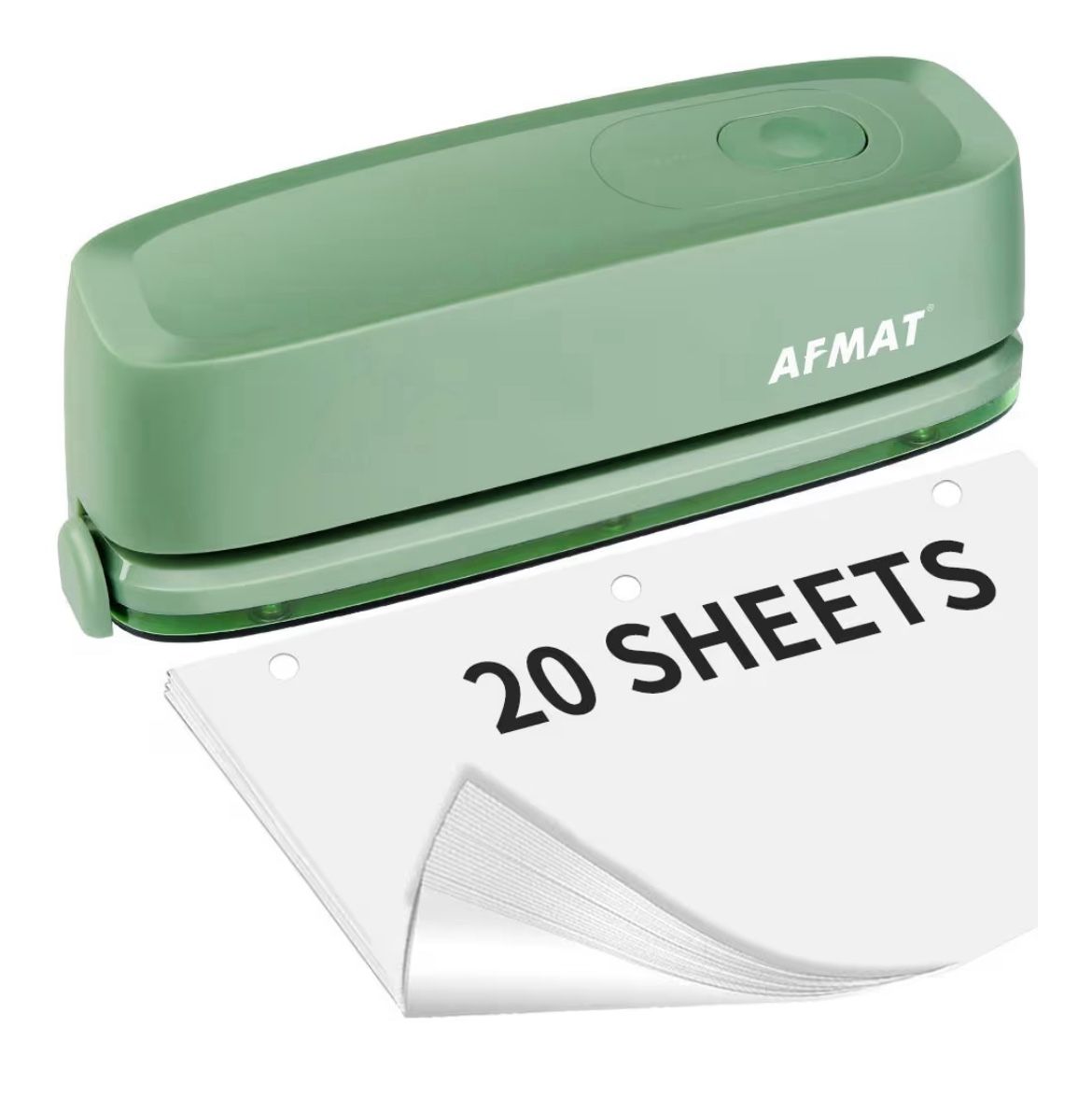 Electric Three Hole Punch Heavy Duty, 20-Sheet Punch Capacity.