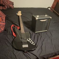 Squire Jaguar 4 Strong Bass And Ashdown Amp
