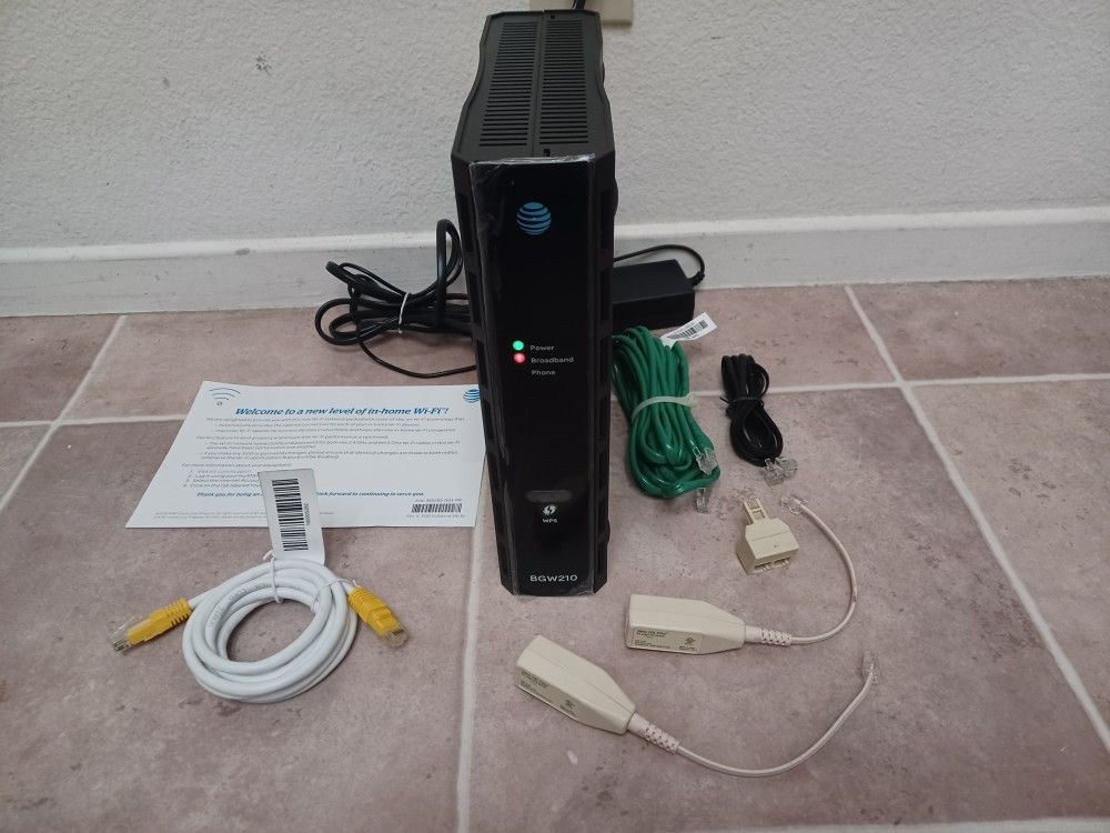 AT&T Arris BGW210-700 Broadband Gateway WiFi Modem Router 802.11b/g/n/ac 400mW Bonded VDSL2 Wireless Voice Gateway 4 x Gigabit Ports (ONT Required)