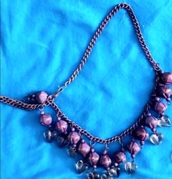 Beautiful Purple Adjustable Necklace Costume Jewelry
