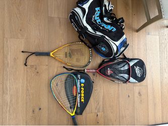 Racquetball racquets and accessories