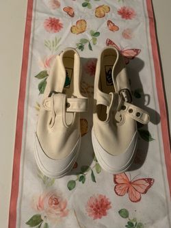 Vans White Canvas Mary Jane Sneakers
