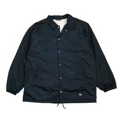 DICKIES SNAP UP BUTTON WINDBREAKER XL MENS BLUE JACKET NYLON COACHES VINTAGE Y2K
