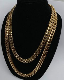 Cuban Link Chain 14K Gold Plated Doesn't Loses Color