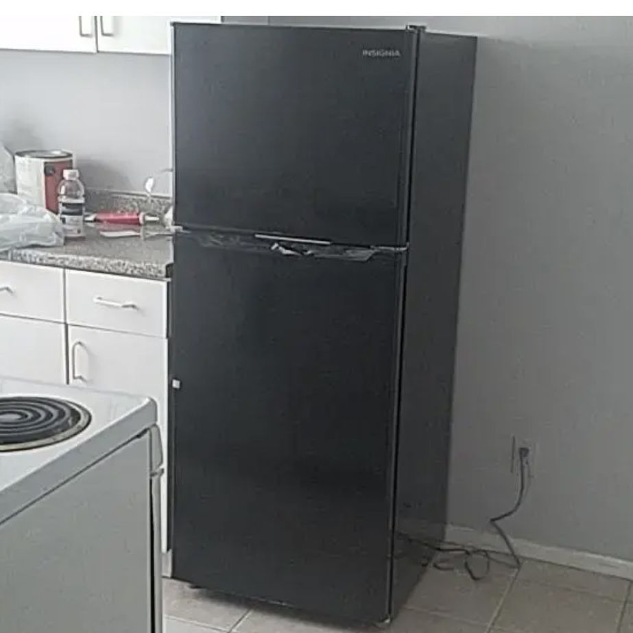 Insignia - 9.9 Cu. Ft. Top-Freezer Refrigerator - Black