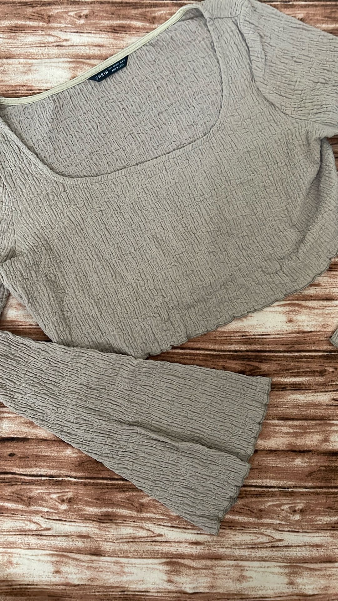 SHEIN Crop Top Latte Color L