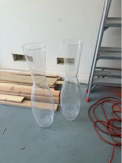 Tall glass flower vases