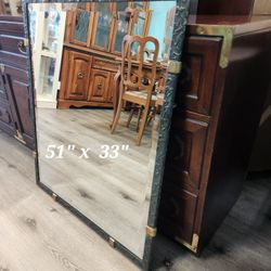 Vintage La Barge Bronze & Wrought Iron Mirror