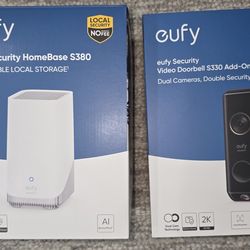 Eufy dual camera doorbell and Homebase
