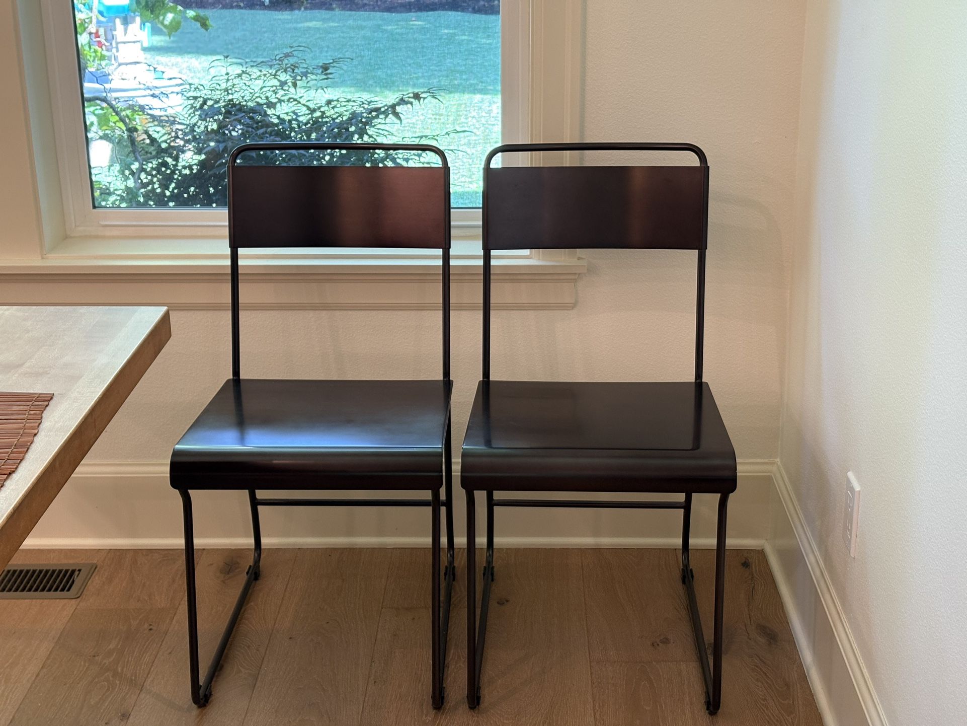 West Elm Bent Metal Chairs (2)