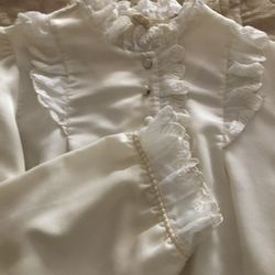 Women’s Long White Satin Nightgown