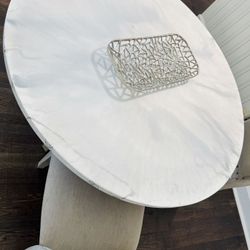 Dining Table With Epoxy Resin Marble Style 