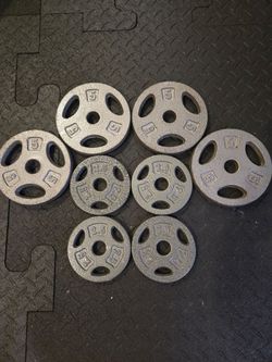 4x 2.5lb and 4x 5lb Standard 1inch Weight Plates