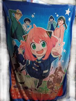 Spy X Family Anya Key Art Throw Blanket soft fleece