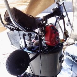 A Mini Chopper And A Motorized Little Scooter