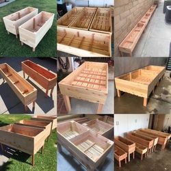 Custom Beautiful privacy wall Frame Planter Box Garden Bed cedar redwood Mother’s Day Best Gift