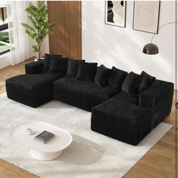 Sectional Plush Couch