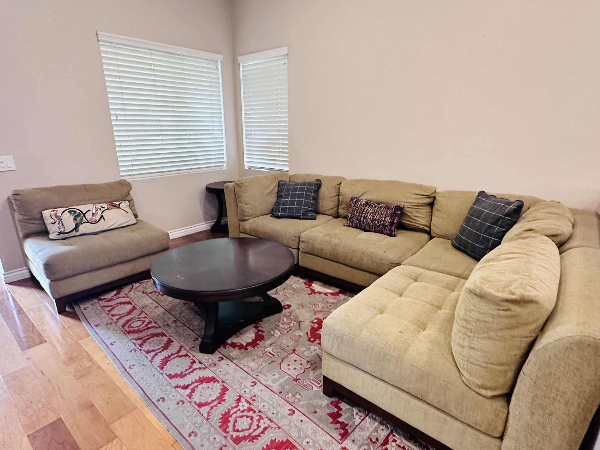 Sectional Sofa, Coffee Table And Side Table