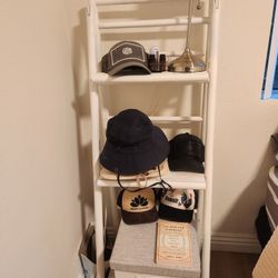 2× Narrow Ladder Shelves – White, 3-Tier (sell pair or single)