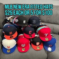MLB New Era Many Teams And  Colors To Choose From  59fifty Fitted Hats Size 7 5/8