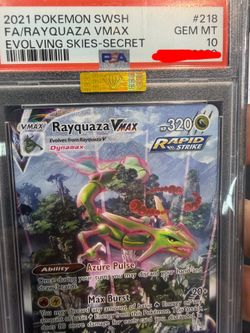 Rayquaza vmax PSA 10 MBA Gold Evolving skies