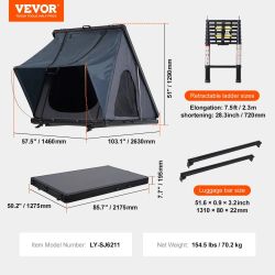 VEVOR Rooftop Tent Hard Shell