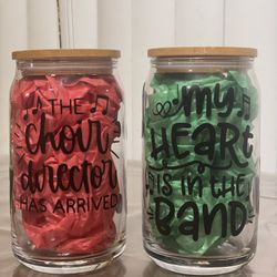 Customized glass cup