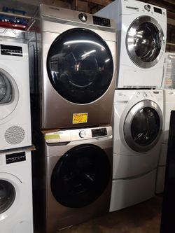 New Samsung front load washer and electric dryer set with 6 months warranty