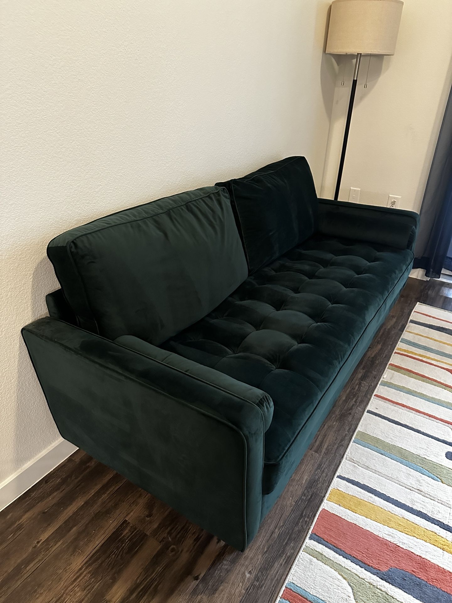 Velvet Sofa - Emerald Green