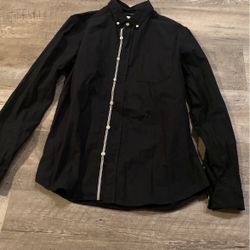 Top Man Black Dress Shirt Medium 
