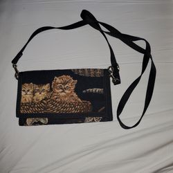 *NWOT* Cat tapestry crossbody bag/wallet