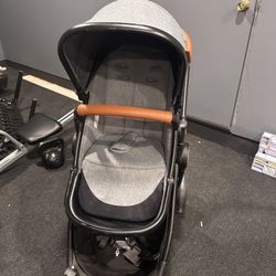 Mompush 2-in-1 Modular Baby Stroller – Grey