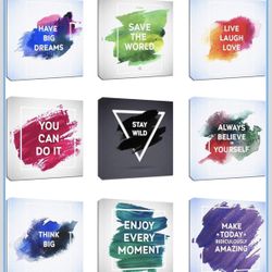 Inspirational Quote Canvas Wall Art