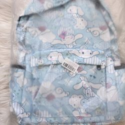 Cinnamoroll Blue Cloud Print Backpack – Laptop School Travel Bag – New