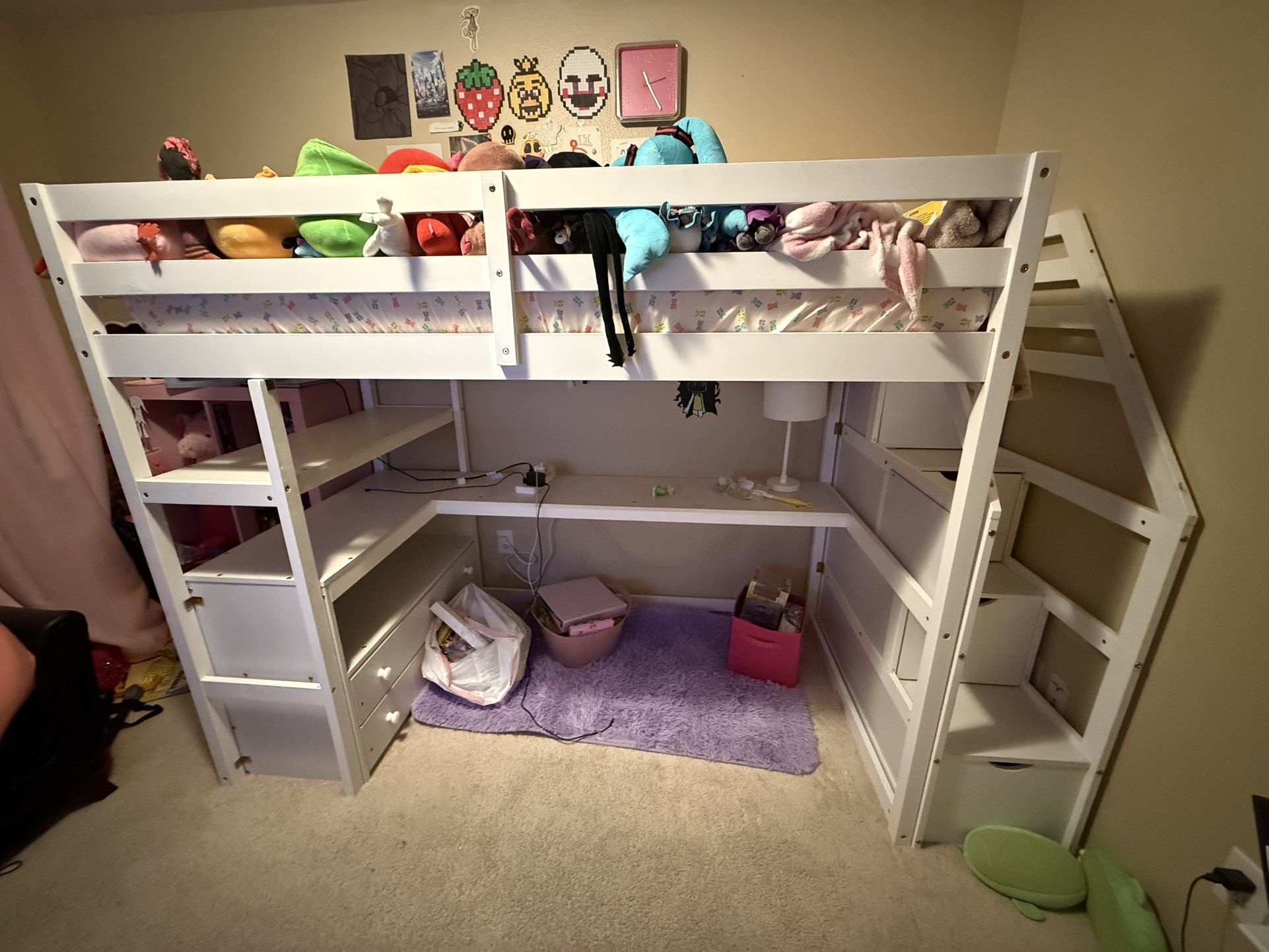 Twin Loft Bed With Desk And Drawers