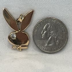 Playboy Bunny 18K Gold Pendant Charm (Used)