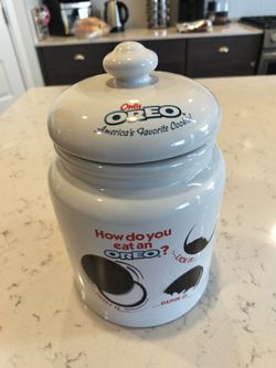 COOKIE JAR - RARE OREO 1999  - Vintage Ceramic Cookie Jar * MINT *