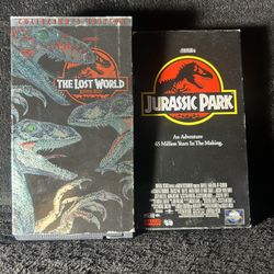 Jurassic Park + Jurassic Park The Lost Word collectors Edition VHS’s