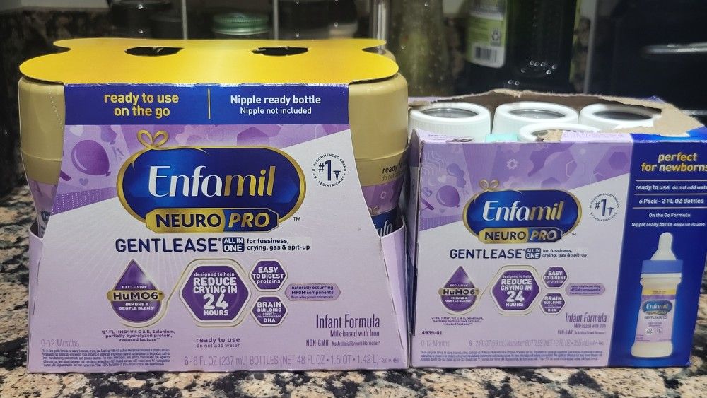 Enfamil Gentlease Ready to Use Bottles - 8 fl oz Each/6ct