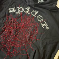 Sp5der OG Rhinestone Hoodie 'Black'